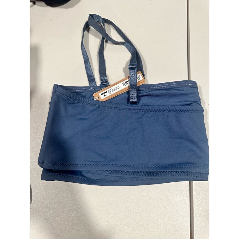 NWT- Skims Denim Swim Bandeau Bikini Top
